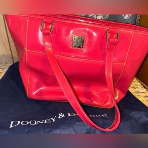 Dooney & Bourke Pink Patent Vintage Tote Bag